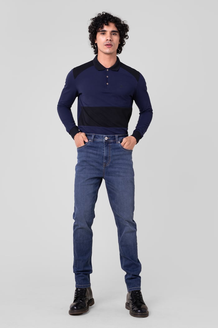 Mens Cut & Sew Pique Polo