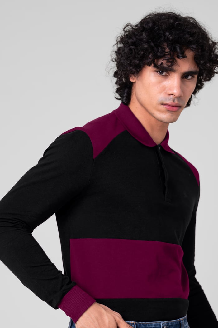 Mens Cut & Sew Pique Polo