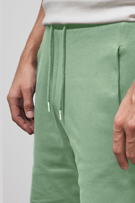 Men's Green Essential Drawstring Jersey Shorts
