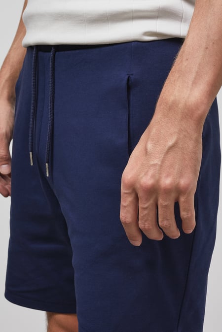 Men's Navy Essential Drawstring Jersey Shorts
