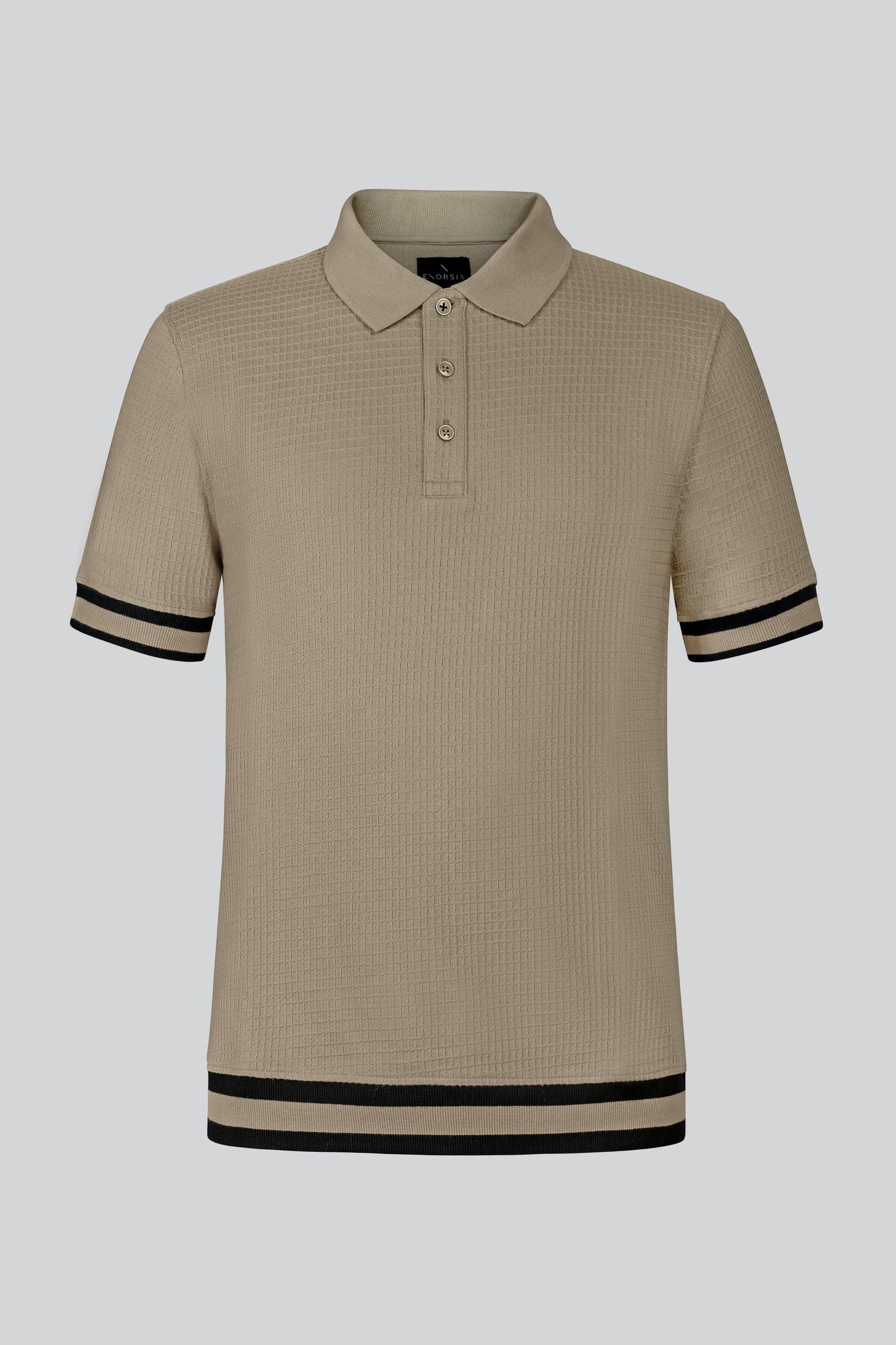 Men's Premium Polo Shirt With Stripe Rib