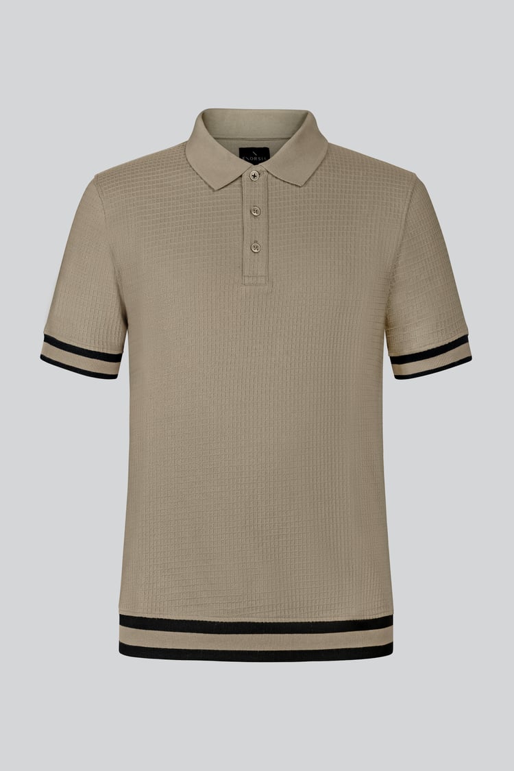Men's Premium Polo Shirt With Stripe Rib