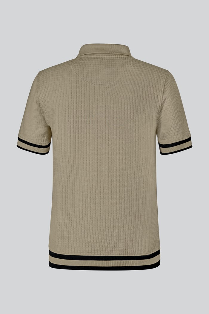 Men's Premium Polo Shirt With Stripe Rib