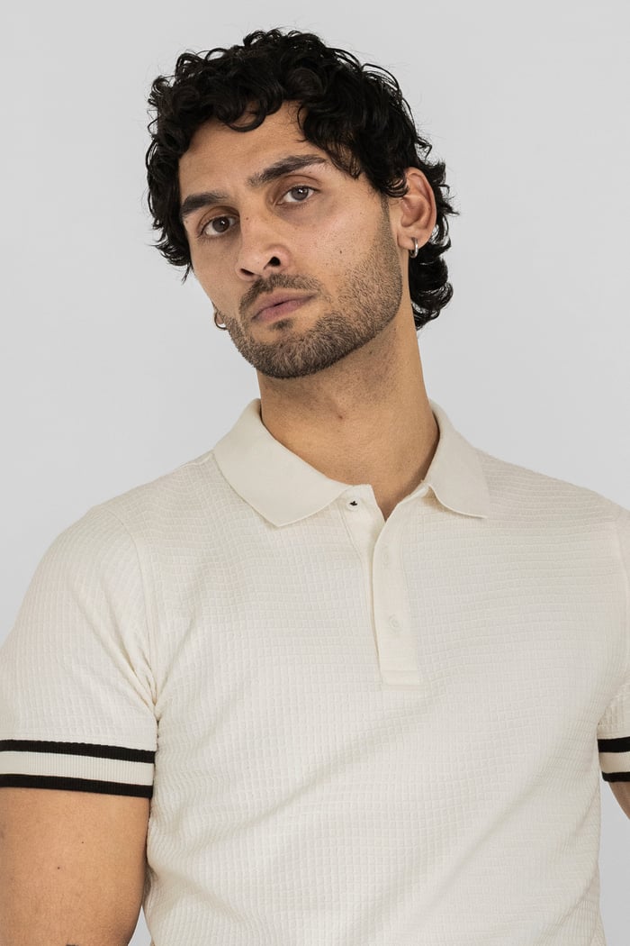 Men's Premium Polo Shirt With Stripe Rib