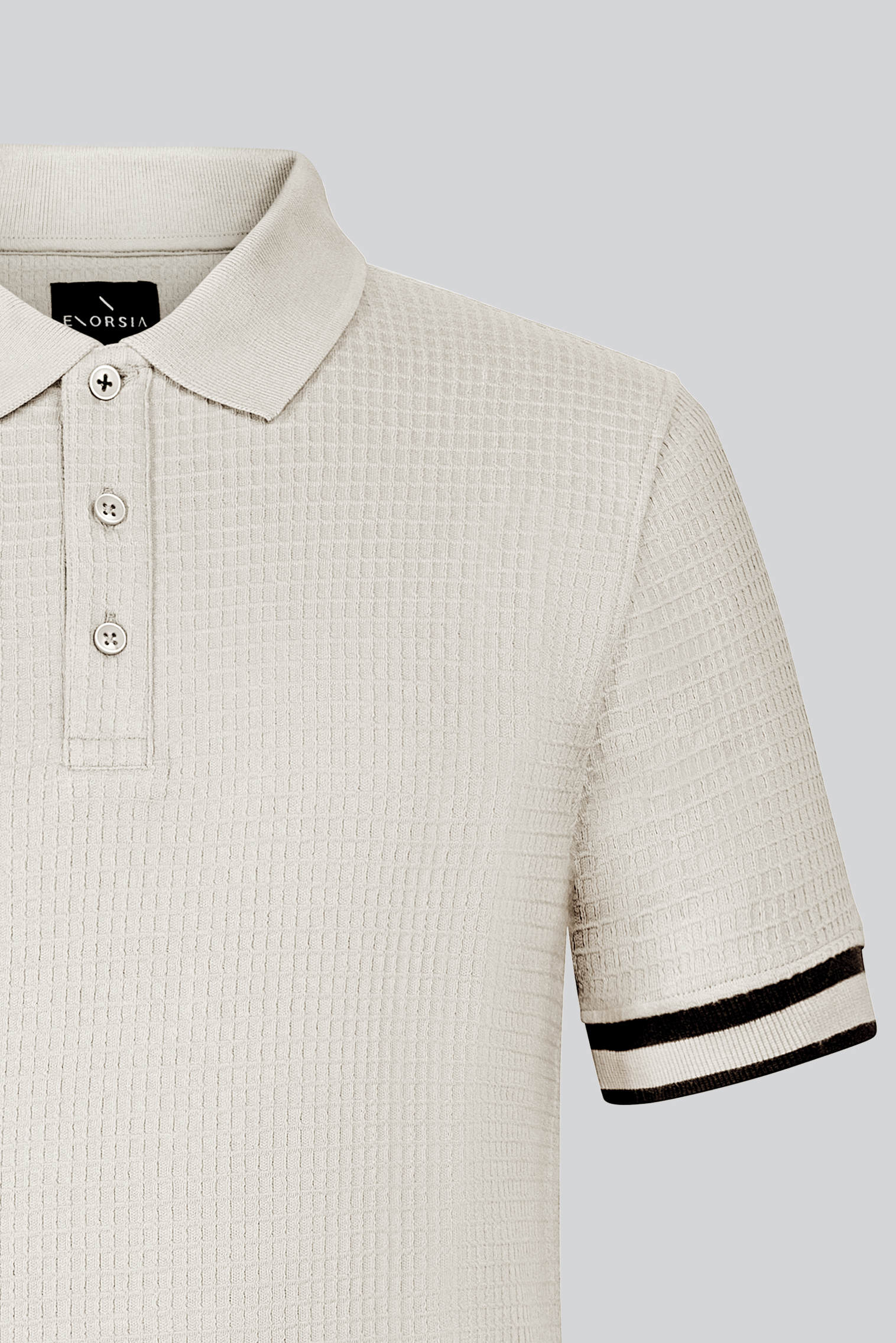 Men's Premium Polo Shirt With Stripe Rib