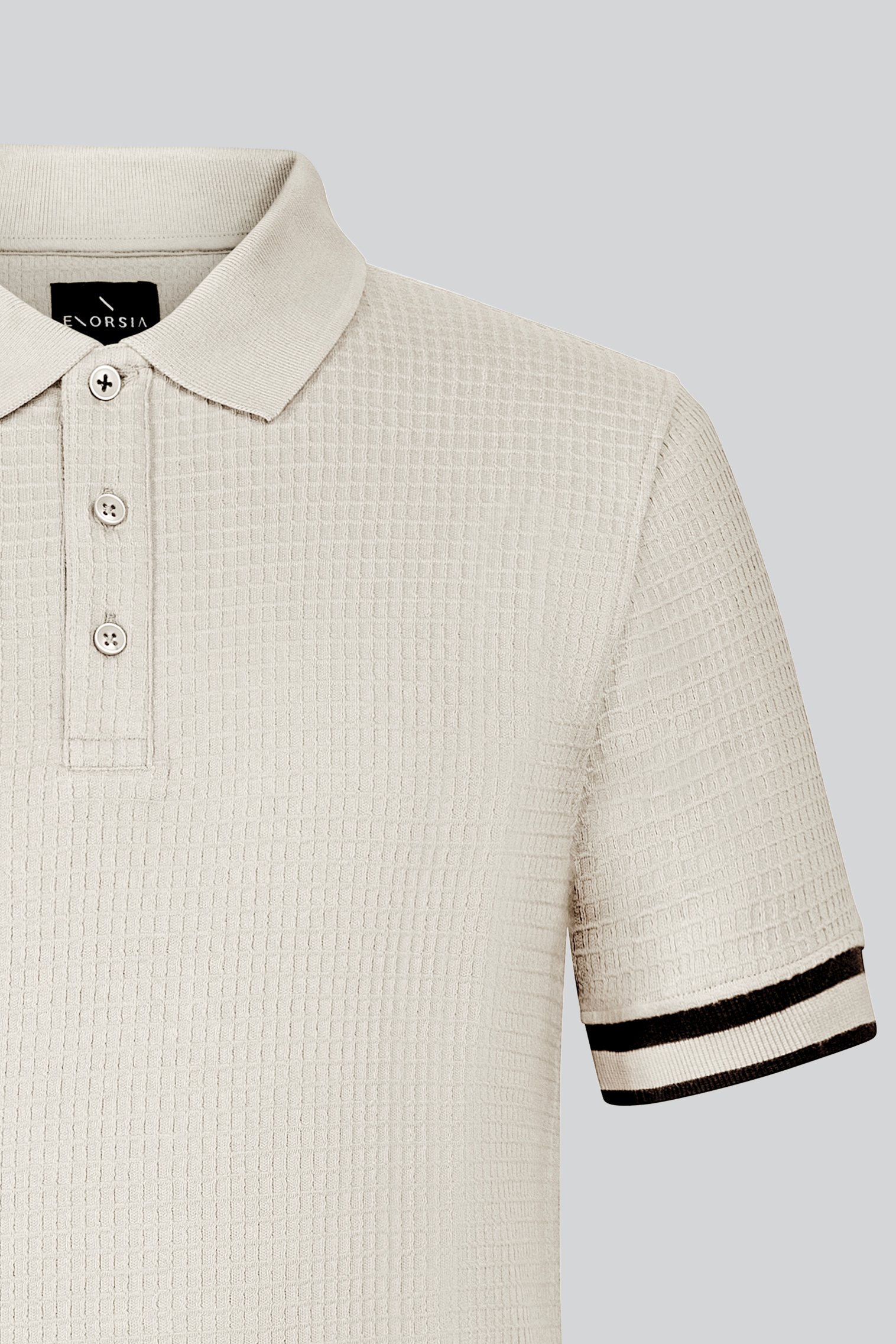 Men's Premium Polo Shirt With Stripe Rib