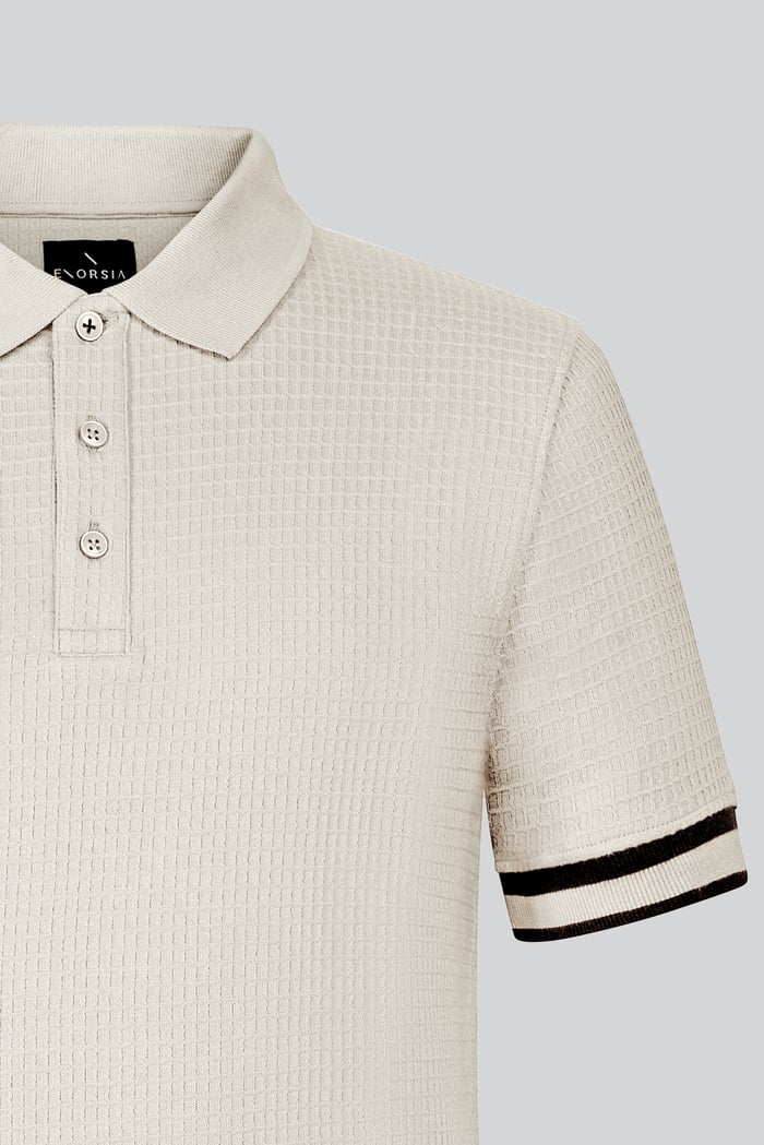 Men's Premium Polo Shirt With Stripe Rib