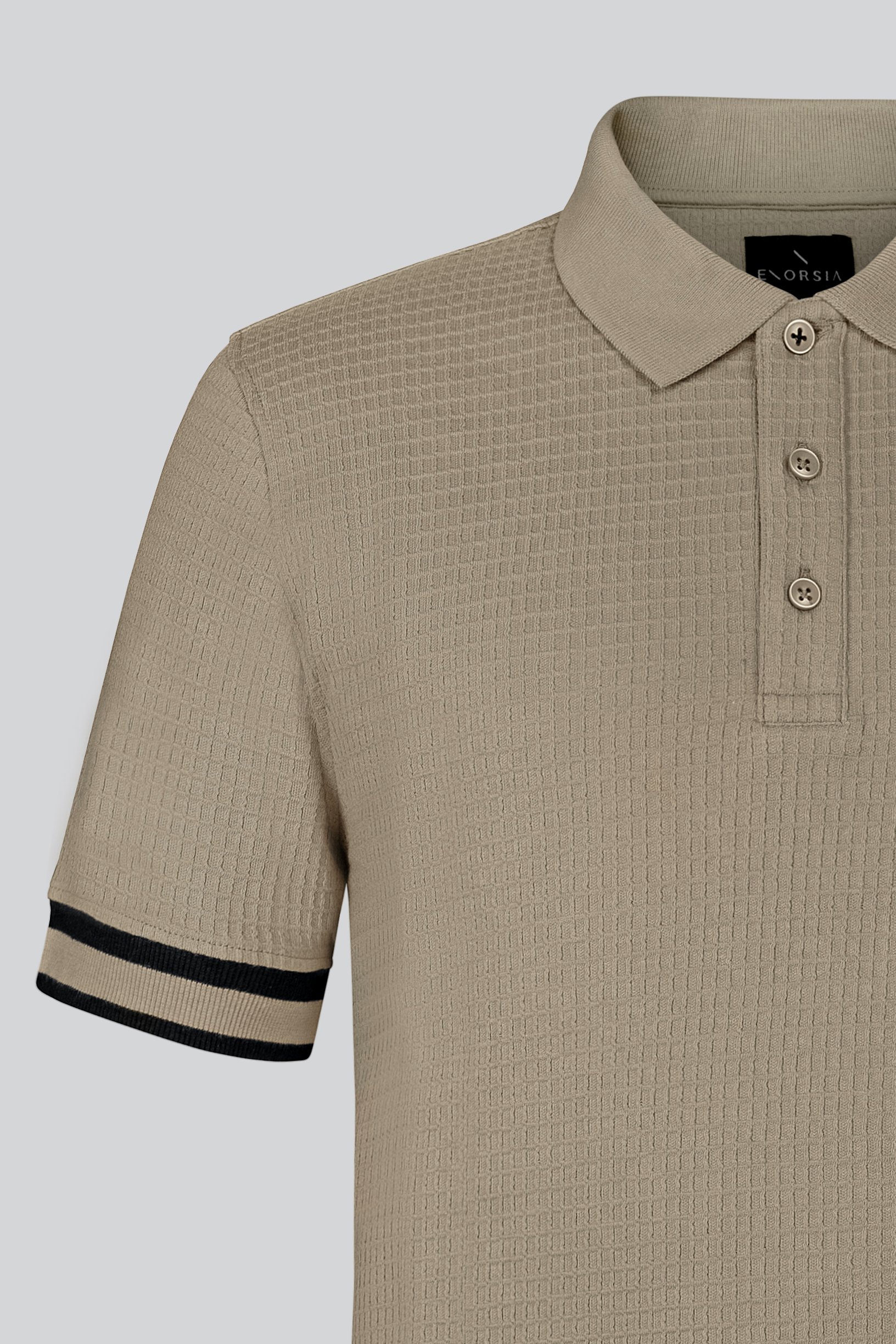 Men's Premium Polo Shirt With Stripe Rib