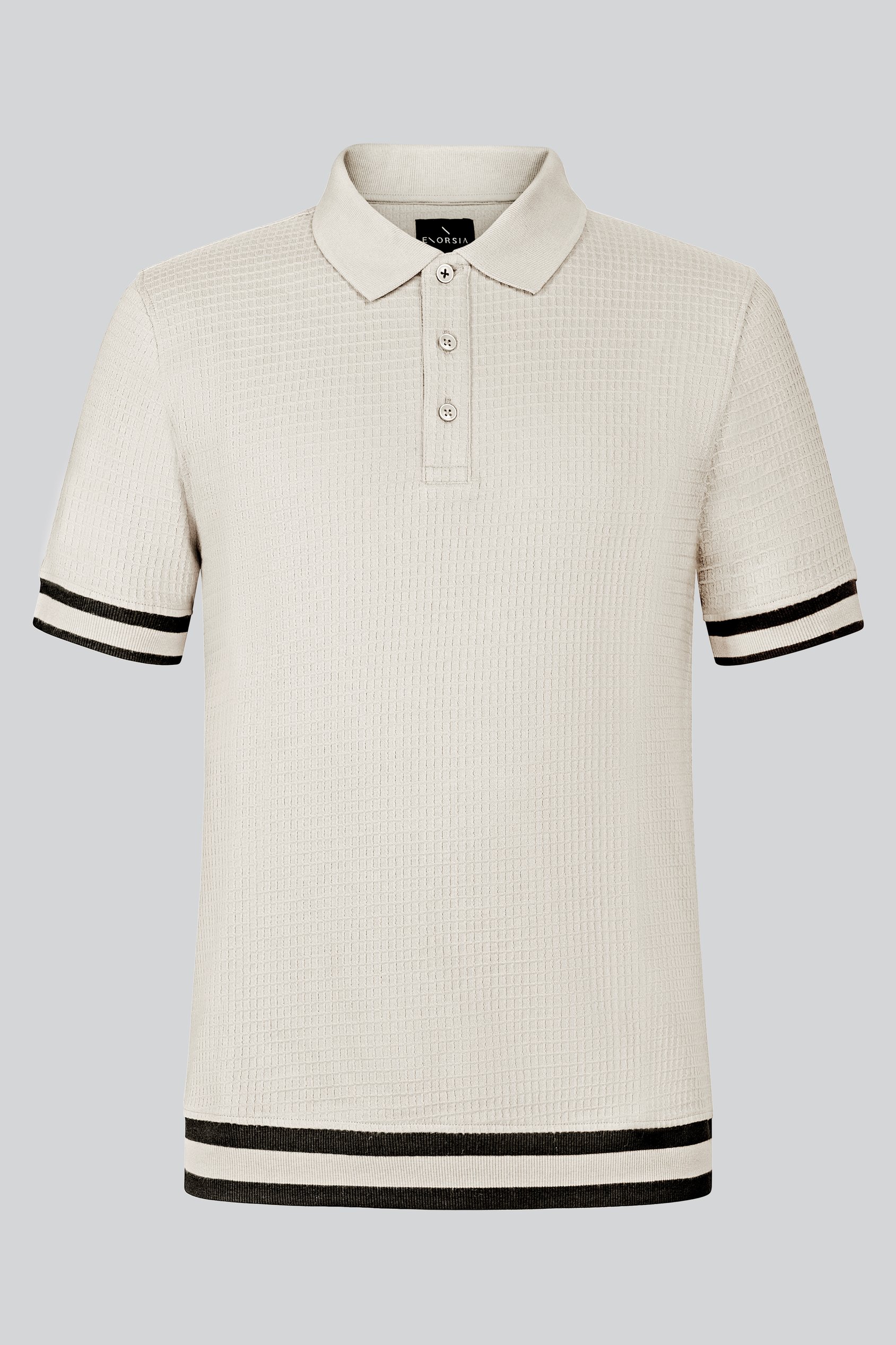 Men's Premium Polo Shirt With Stripe Rib