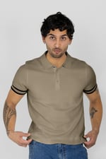Men's Premium Polo Shirt With Stripe Rib
