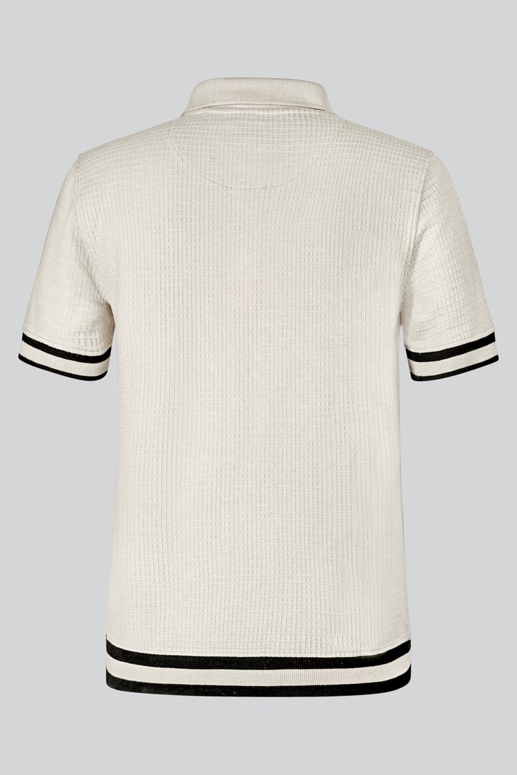 Men's Premium Polo Shirt With Stripe Rib