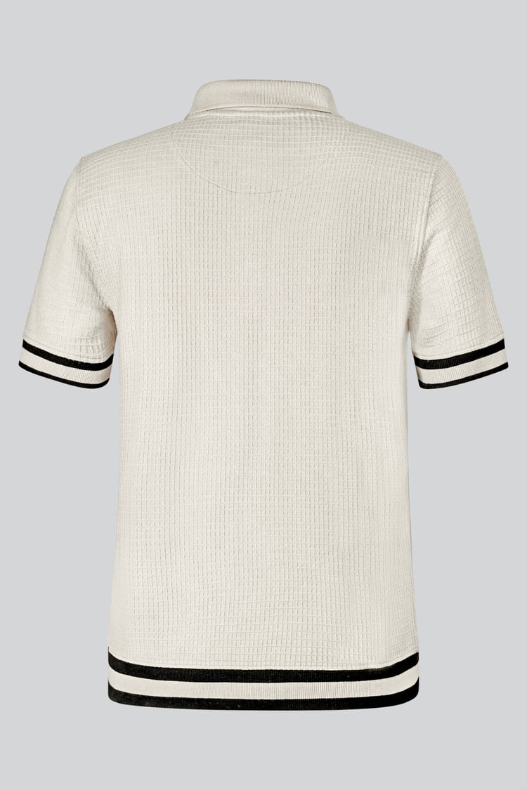 Men's Premium Polo Shirt With Stripe Rib