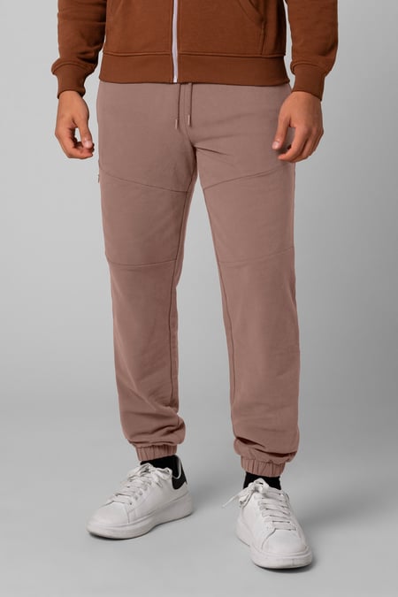Mens Cream Cut & Sew Zip Jogger