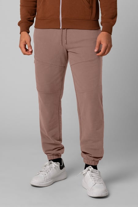 Mens Cream Cut & Sew Zip Jogger