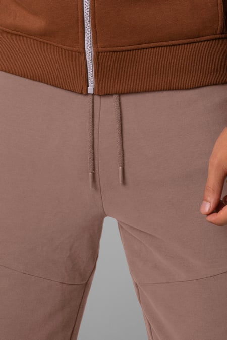 Mens Cream Cut & Sew Zip Jogger