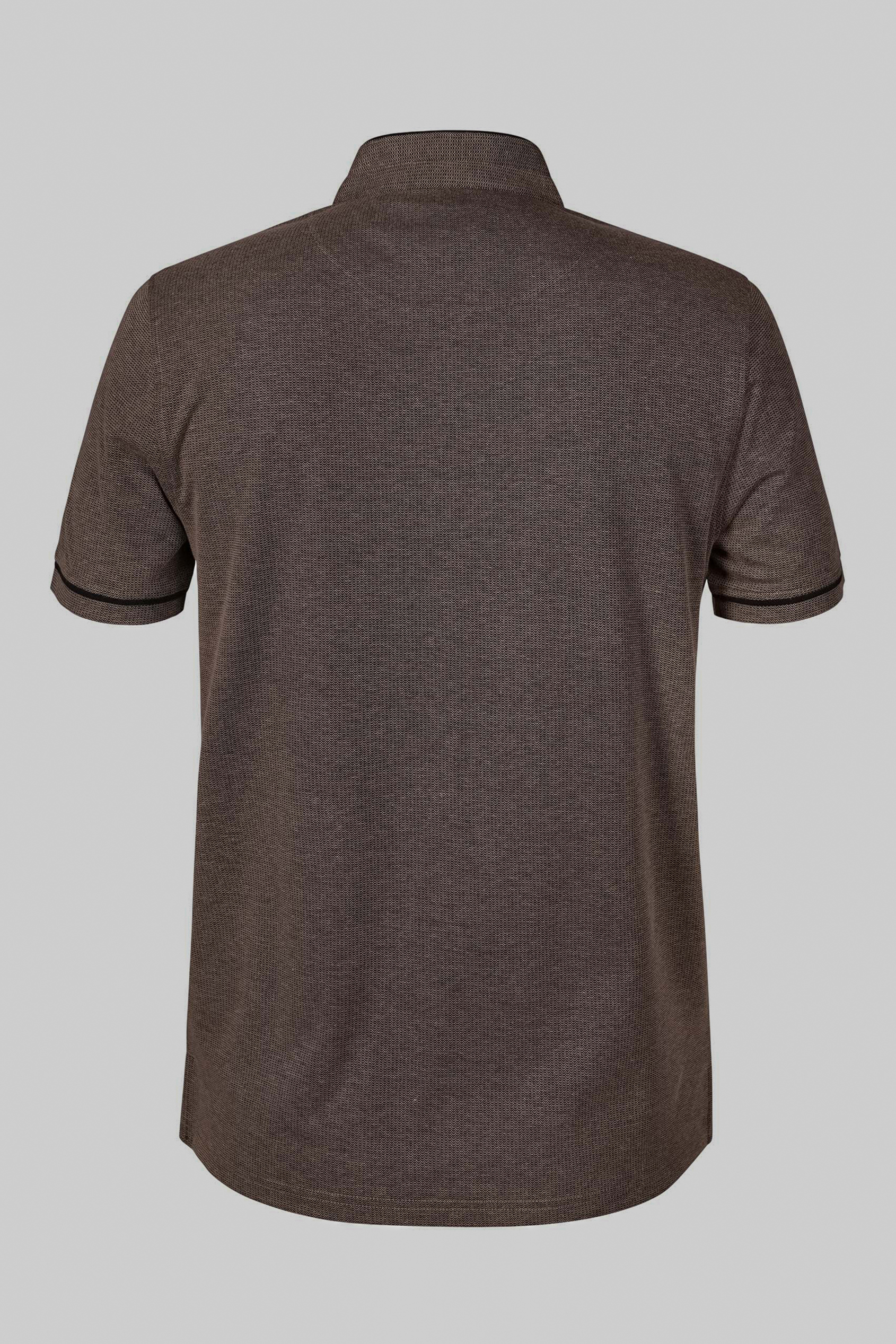 Band Collar Interlock Polo Shirt