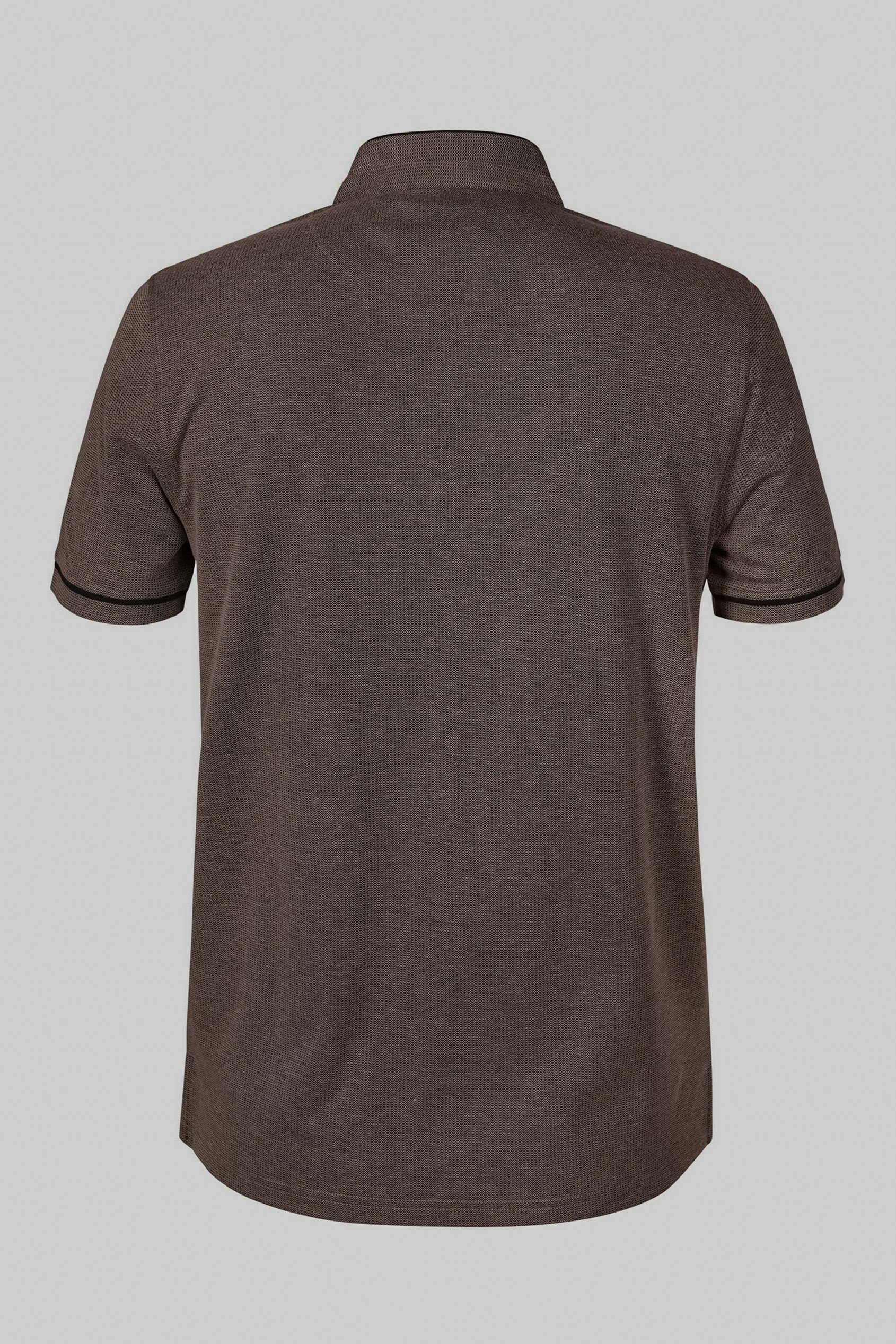 Band Collar Interlock Polo Shirt