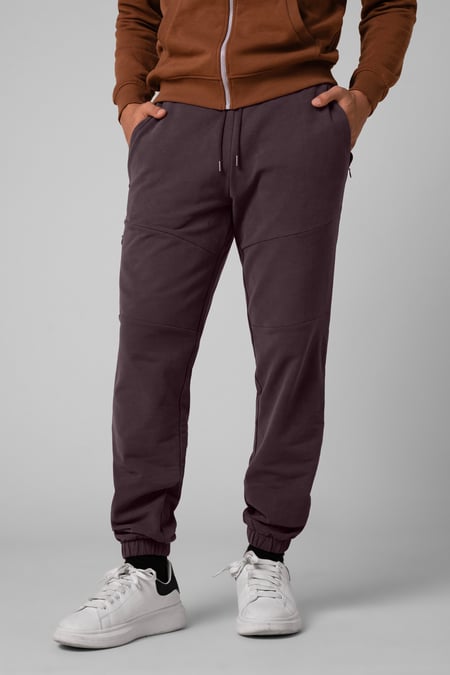 Mens Cream Cut & Sew Zip Jogger