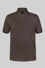 Band Collar Interlock Polo Shirt