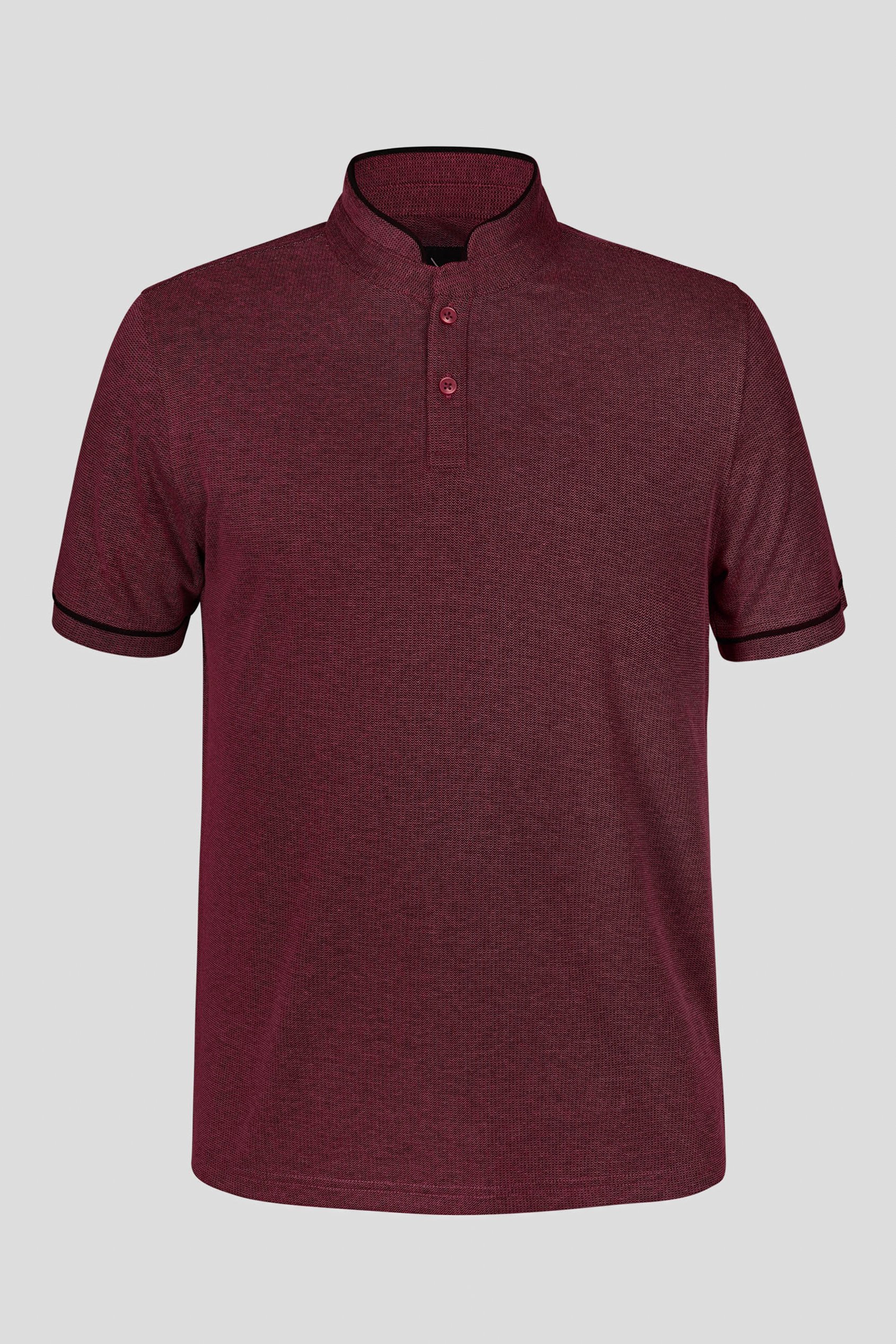Band Collar Interlock Polo Shirt