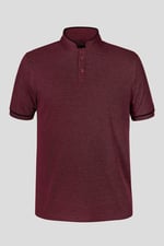 Band Collar Interlock Polo Shirt