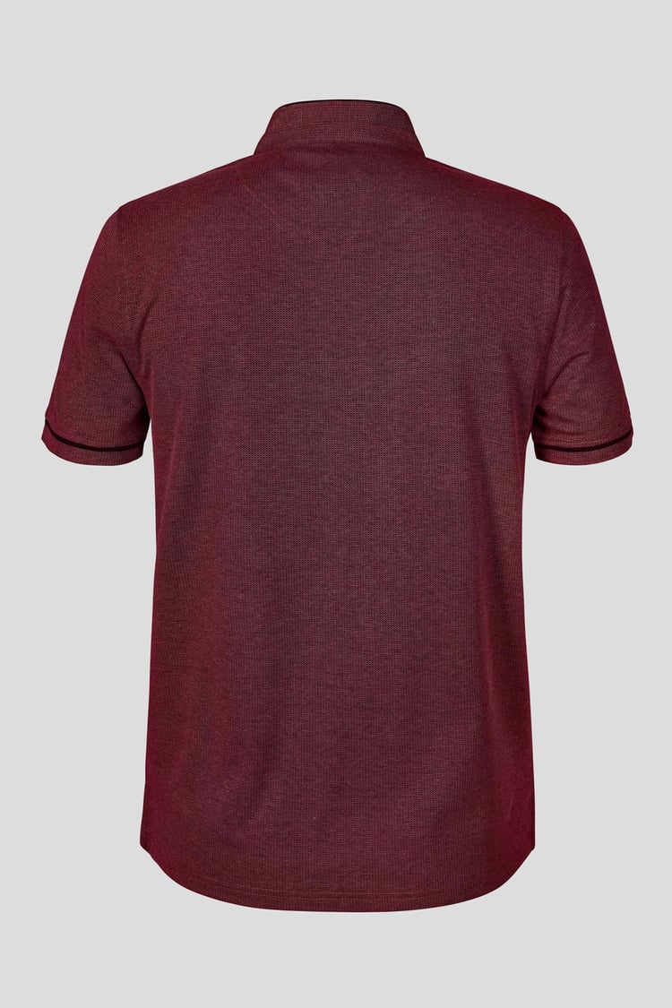 Band Collar Interlock Polo Shirt