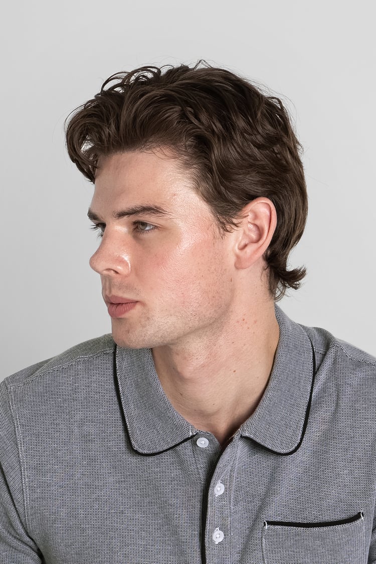 Cotton Jersey Club Collar Polo