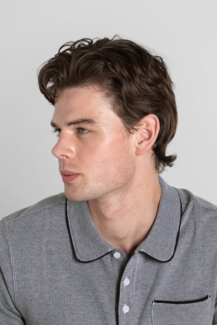 Cotton Jersey Club Collar Polo