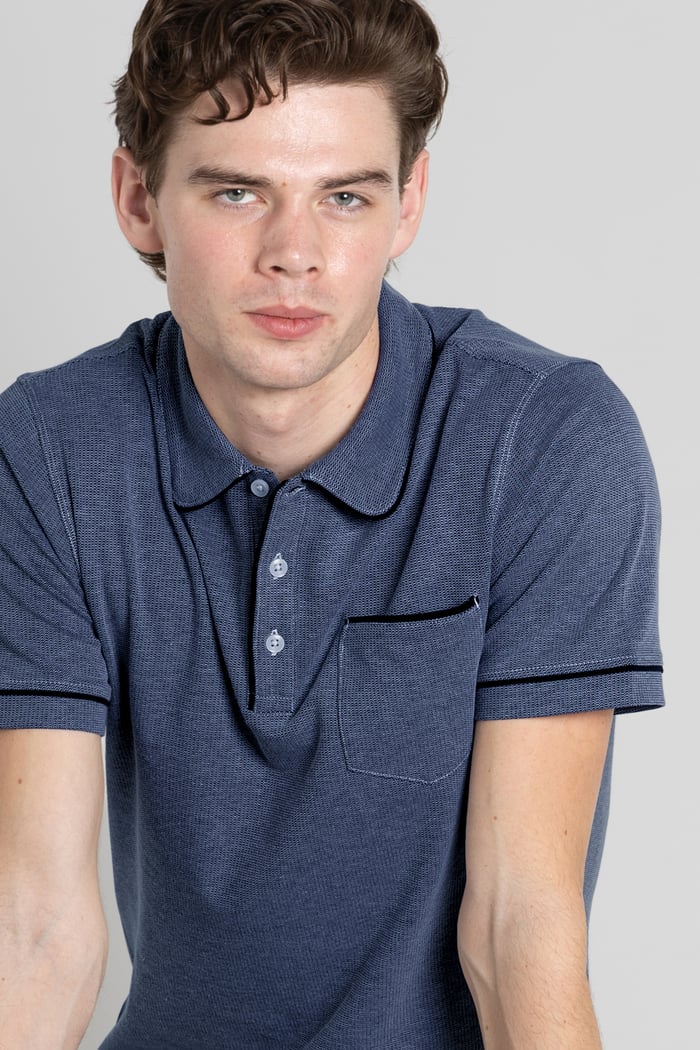 Cotton Jersey Club Collar Polo