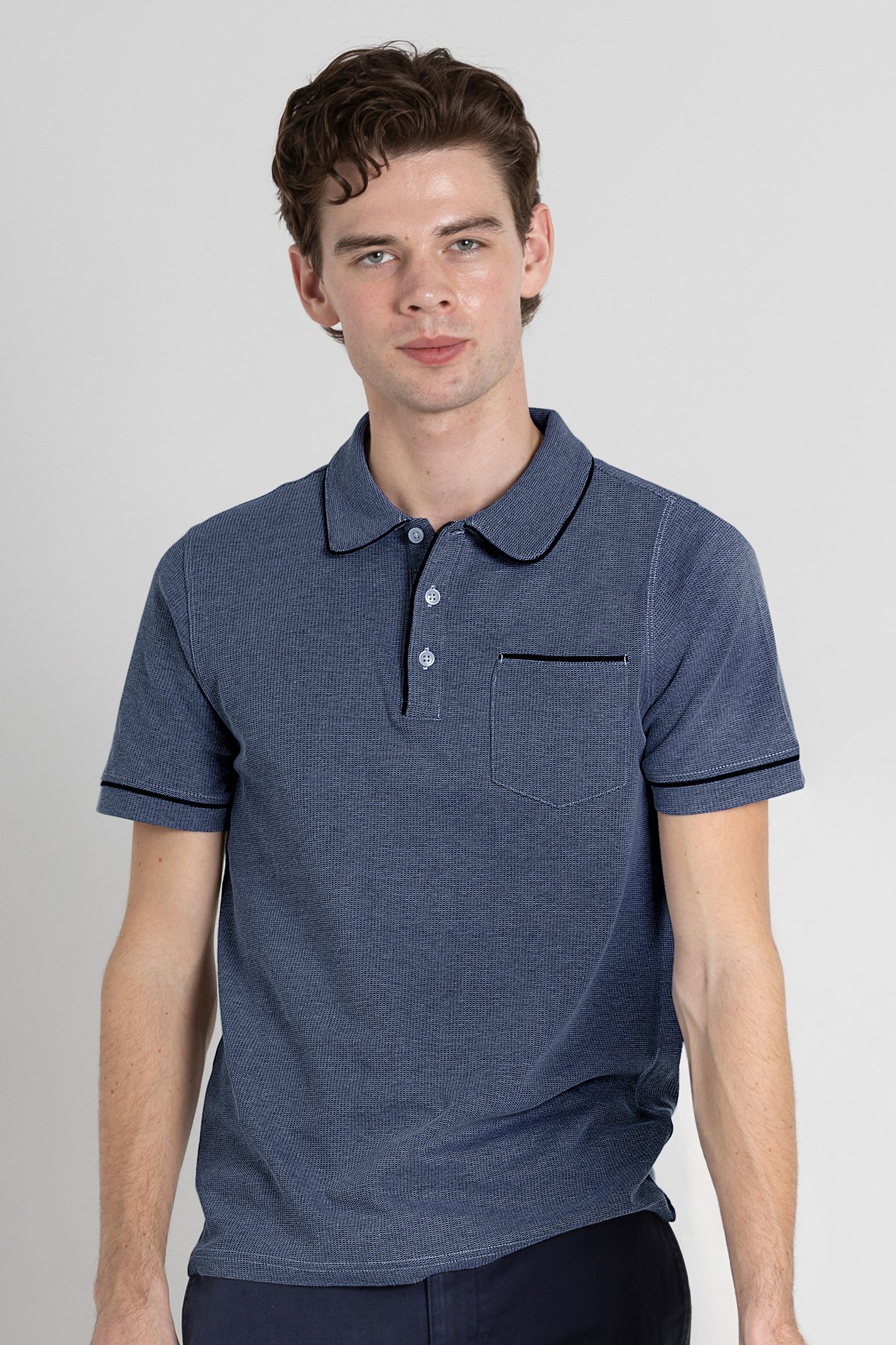 Cotton Jersey Club Collar Polo