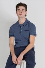 Cotton Jersey Club Collar Polo