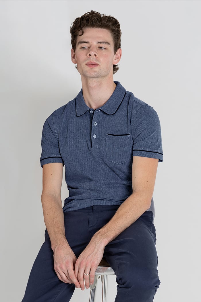 Cotton Jersey Club Collar Polo