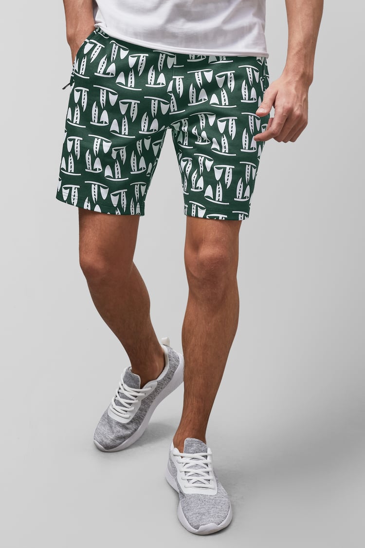 Printed Shorts With Zip Pocket