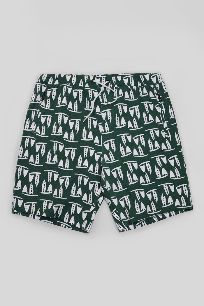 Printed Shorts With Zip Pocket