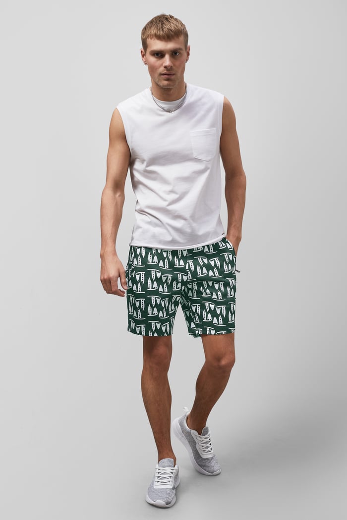 Printed Shorts With Zip Pocket