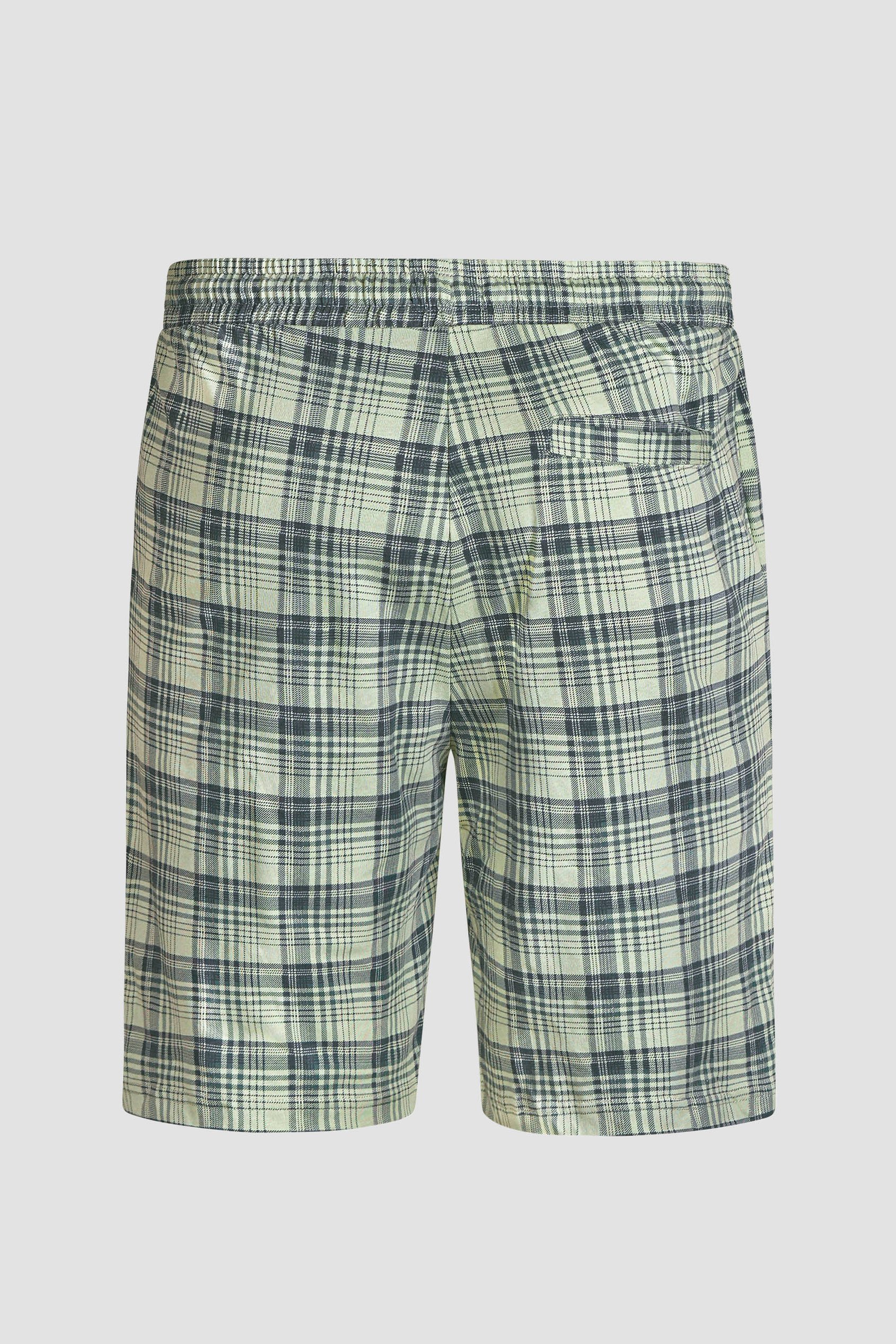 Check Print Jersey Shorts