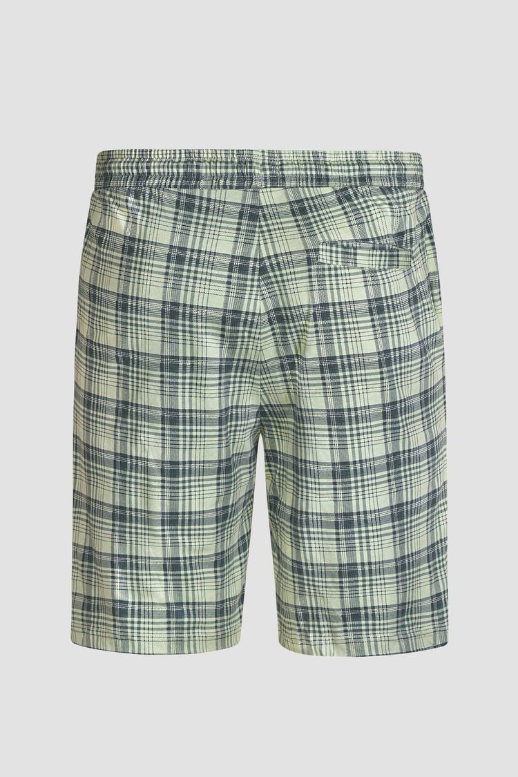 Check Print Jersey Shorts