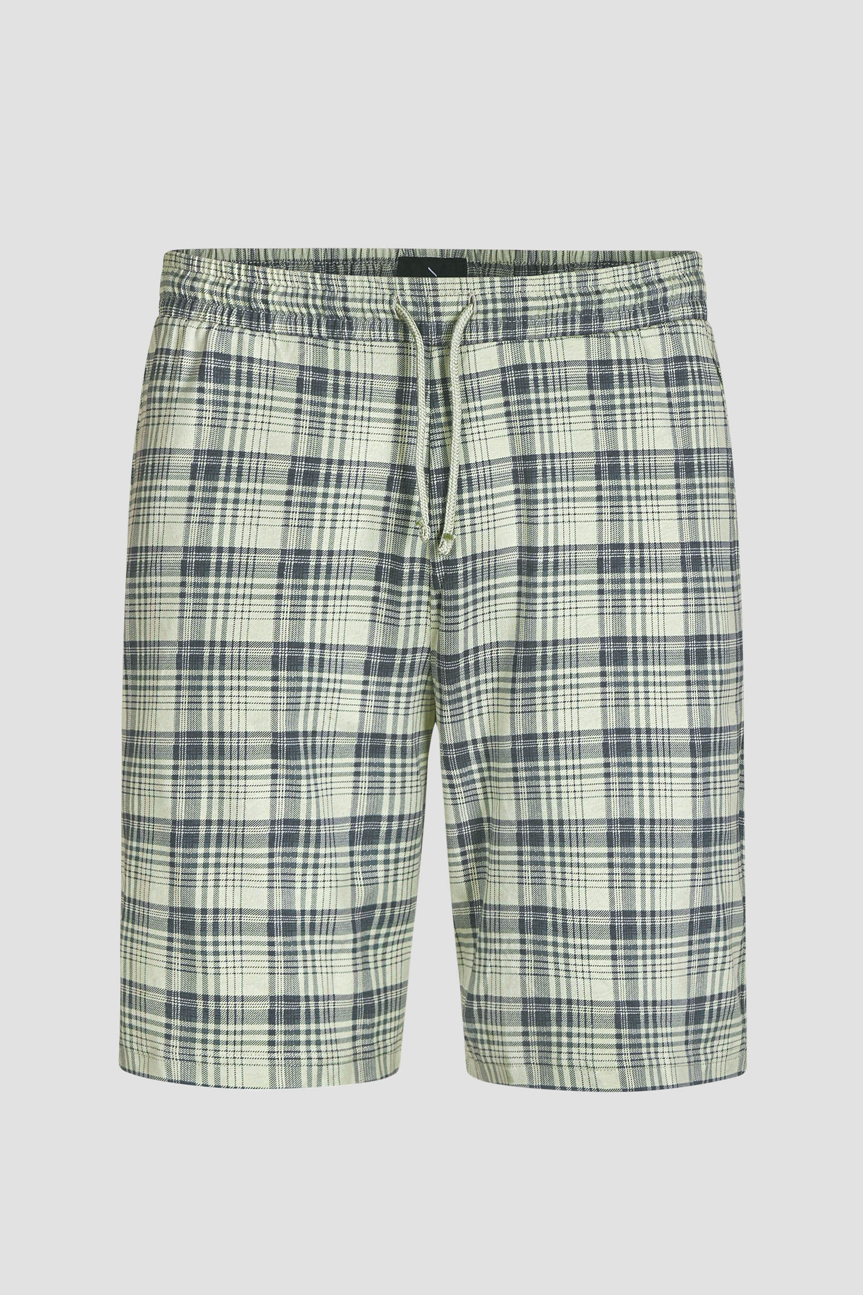 Check Print Jersey Shorts