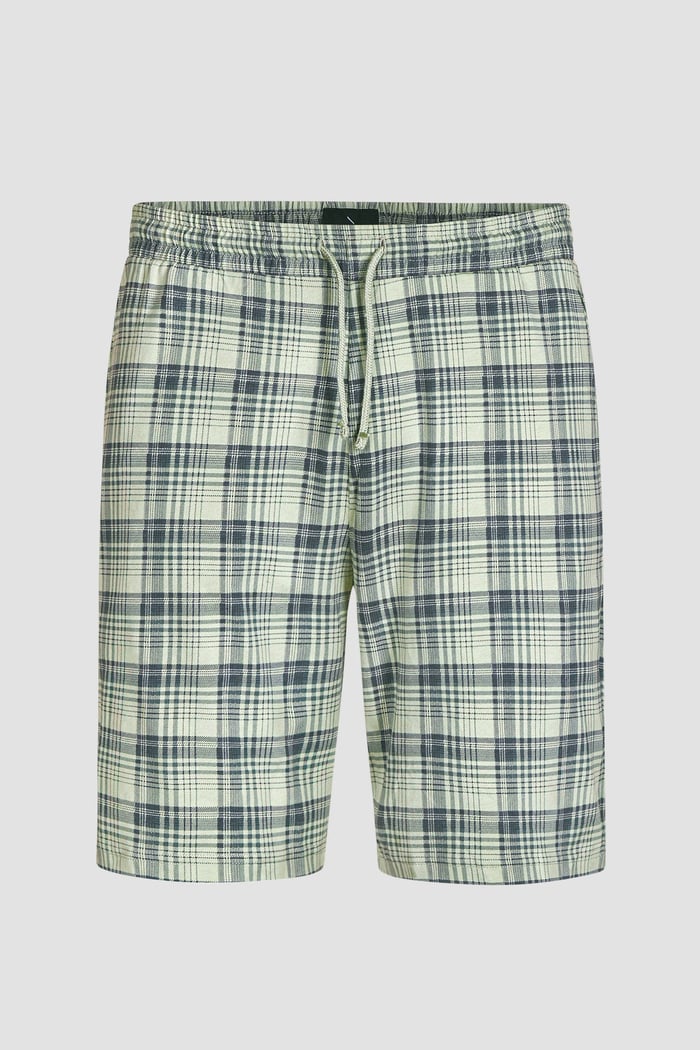 Check Print Jersey Shorts