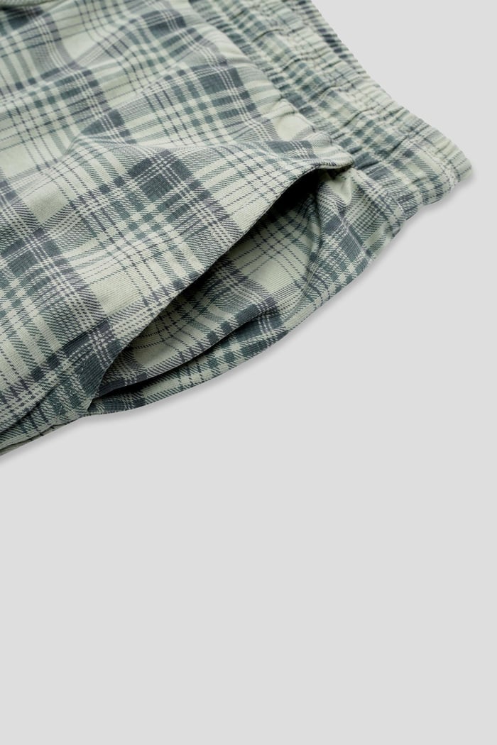 Check Print Jersey Shorts