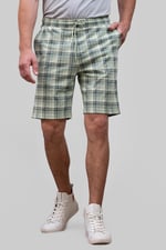 Check Print Jersey Shorts