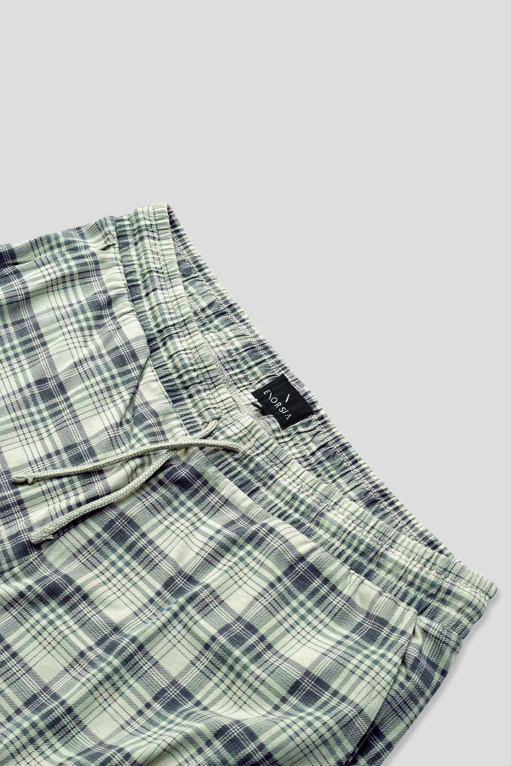 Check Print Jersey Shorts