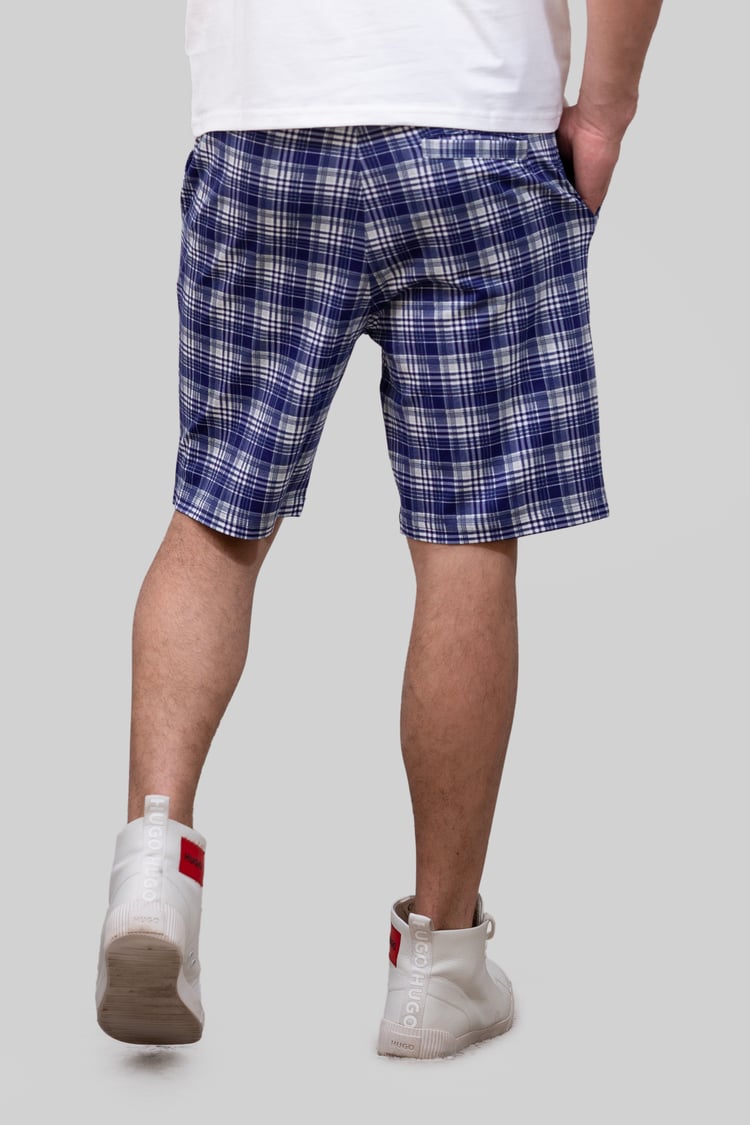 Check Print Jersey Shorts