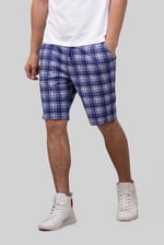 Check Print Jersey Shorts