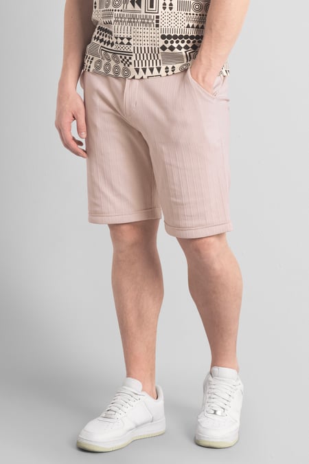 Pink Smart Jersey Chino Shorts