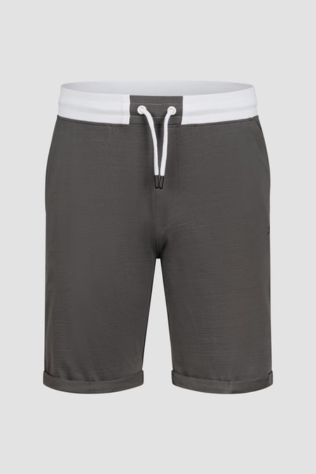 Grey Contrast Waistband Regular Fit Shorts