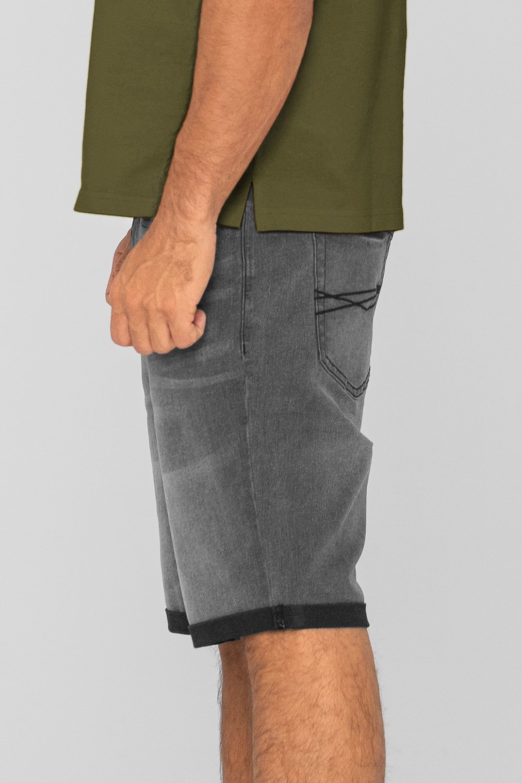 Skinny Stretch Denim Shorts