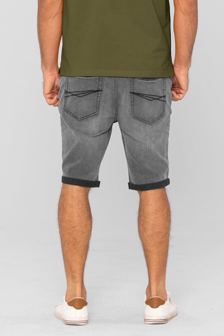 Skinny Stretch Denim Shorts