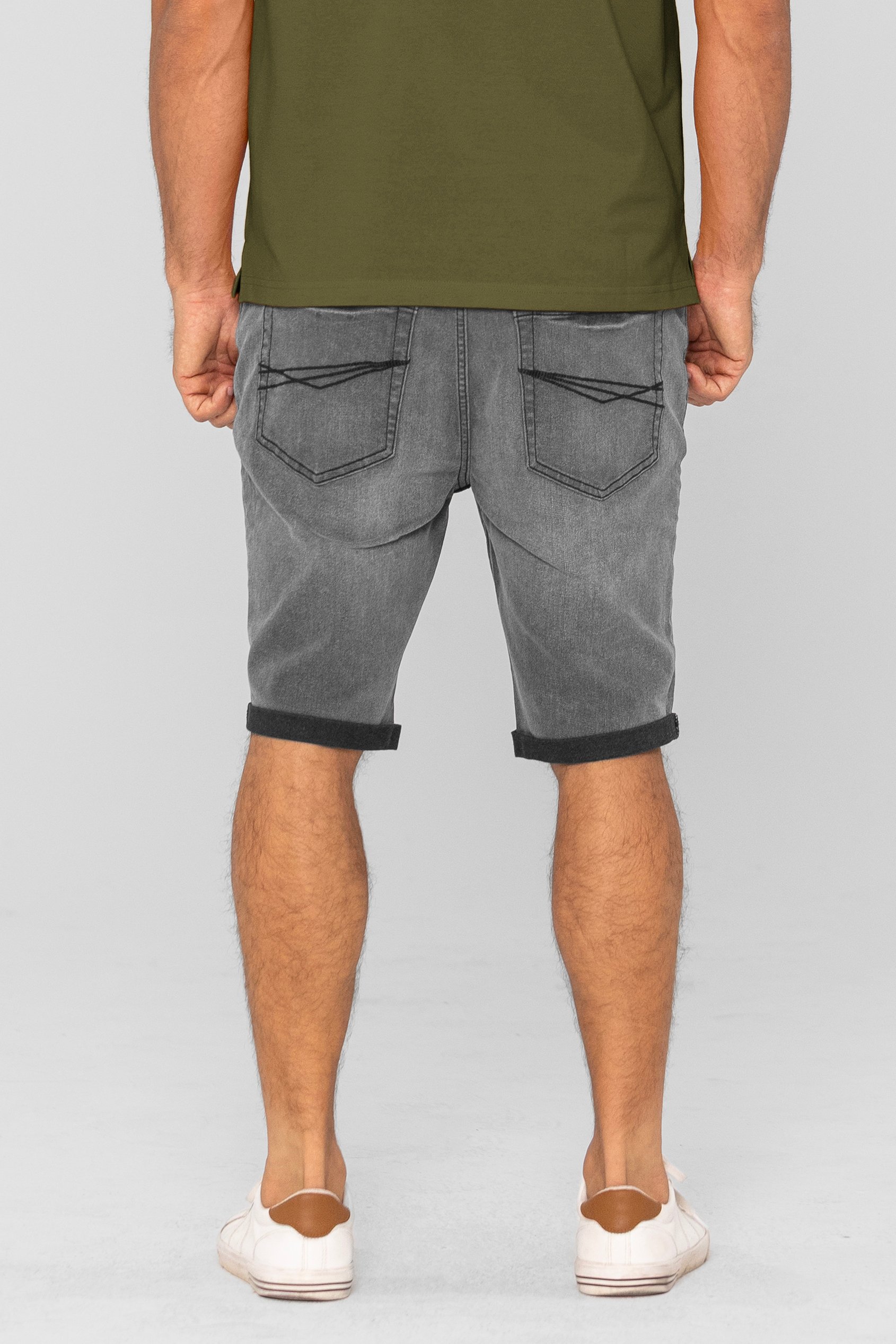 Skinny Stretch Denim Shorts