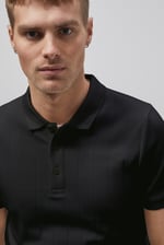 Enorsia Muscle Ribbed Polo Shirt